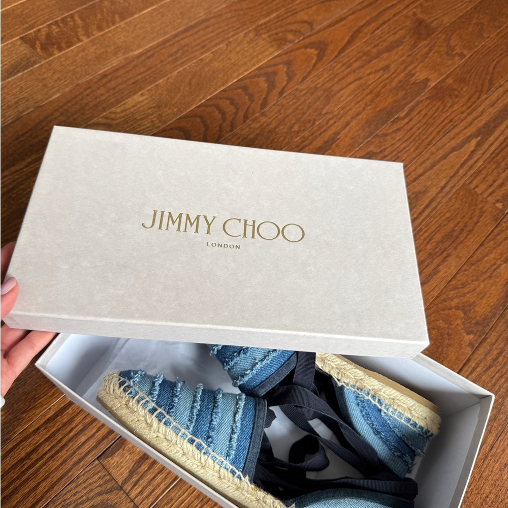Jimmy Choo Denim Blue Espadrilles